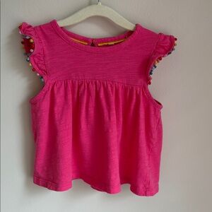 Set of 2 - Boden Frill Sleeve Pom Pom Tops